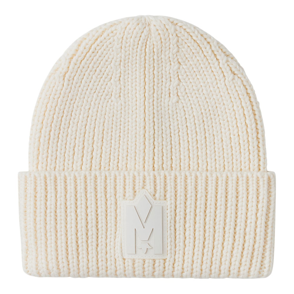Mackage JUDE-WZ hand-knit toque with ribbed cuff Cream