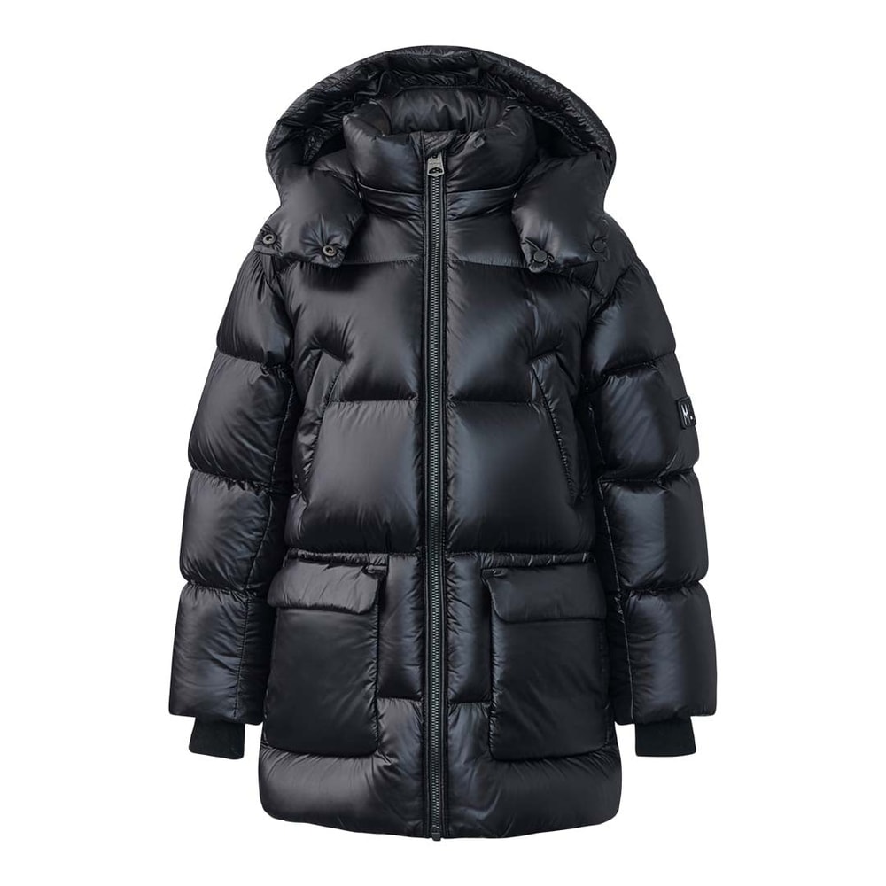 Mackage KENNIE-TLUS Lustrous light down parka with hood for toddlers (2-6 years) Black