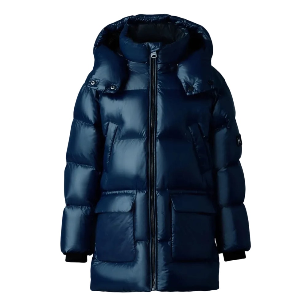 Mackage KENNIE-TLUS Lustrous light down parka with hood for toddlers (2-6 years) Navy