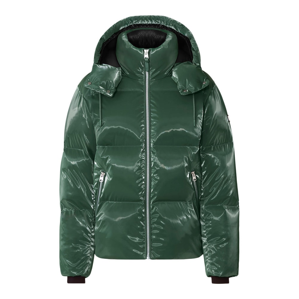 Mackage KENT-GLO High-Gloss Removable Hooded Down Jacket Evergreen