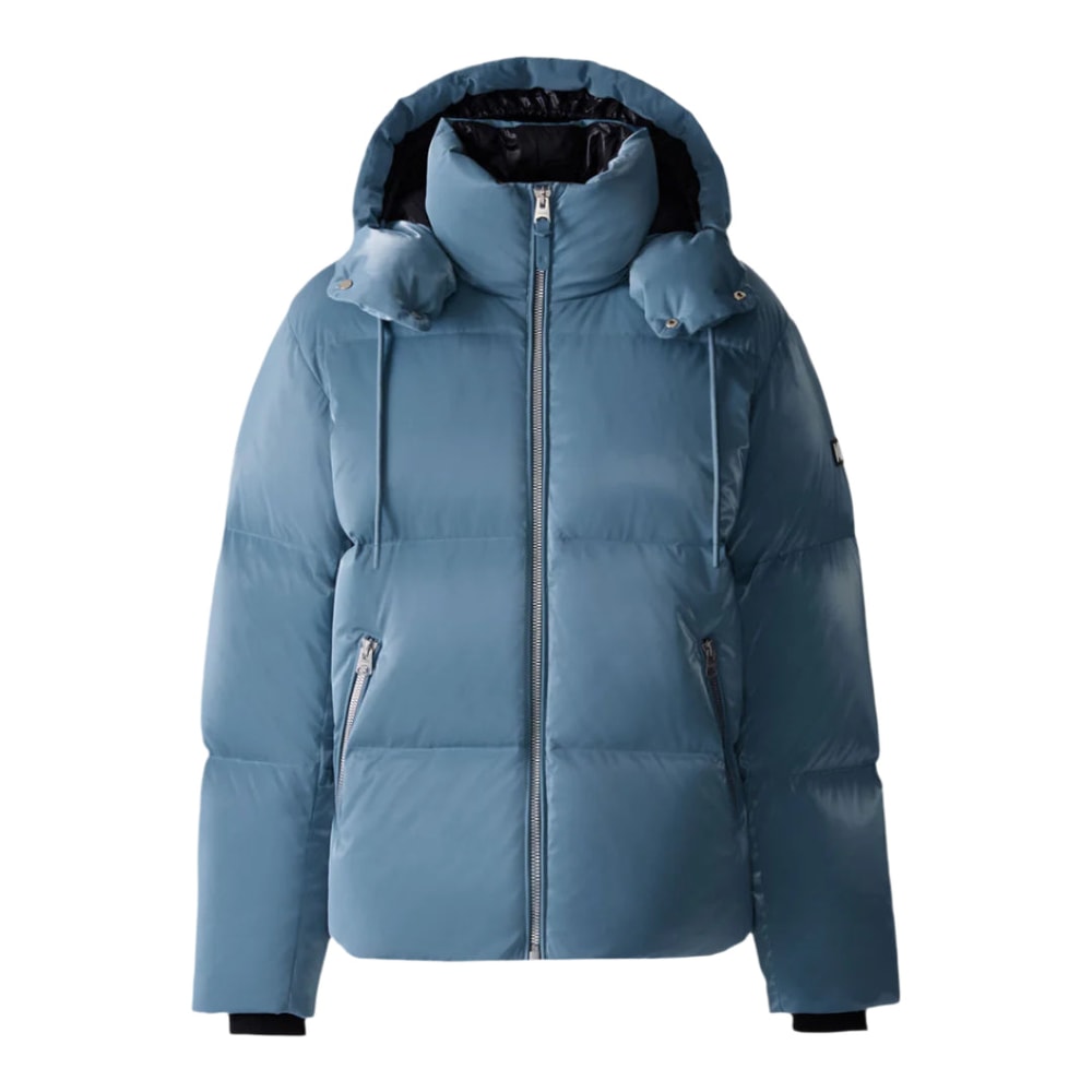 Mackage KENT-GLO High-Gloss Removable Hooded Down Jacket Provincial Blue