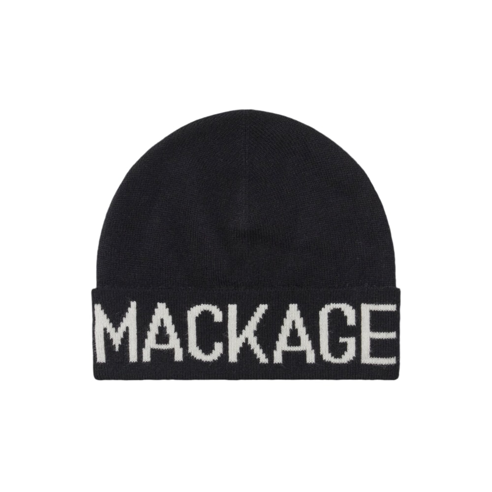 Mackage KIKO-KZ Knit merino blend logo hat for kids Black