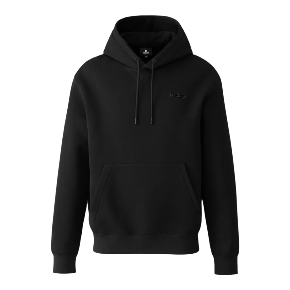 Mackage KOLTON Double-Face Jersey Logo Hoodie Black