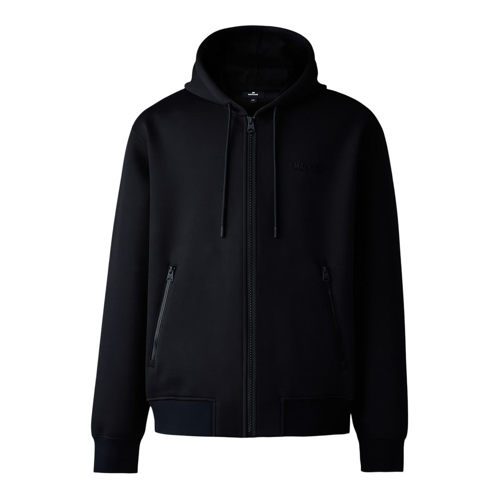 Mackage KRYSTOS Double-face Jersey zip-up hoodie Black