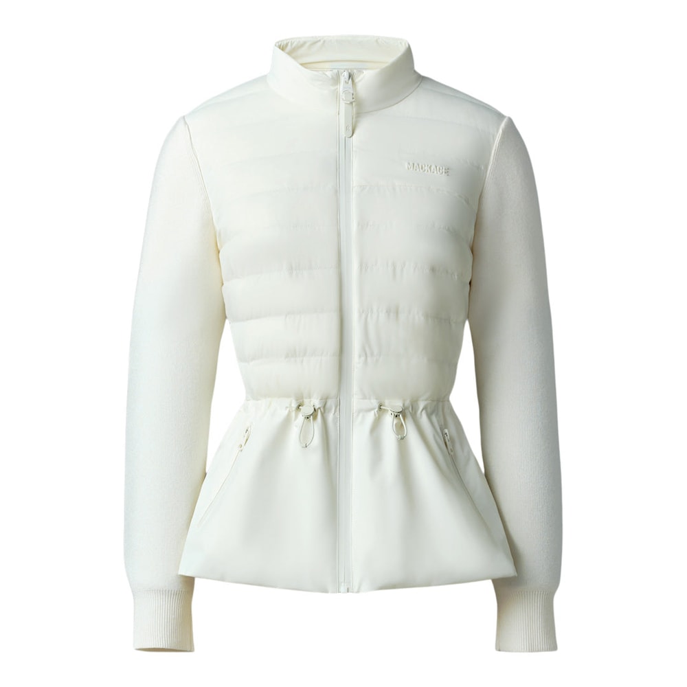 Mackage LAIKA-Z Hybrid Down Jacket with Peplum Cream