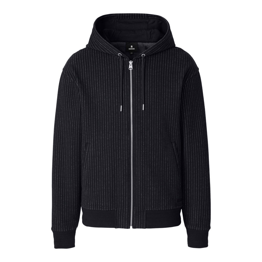 Mackage LEDGER-K Brushed Knit Hoodie Navy-Cream