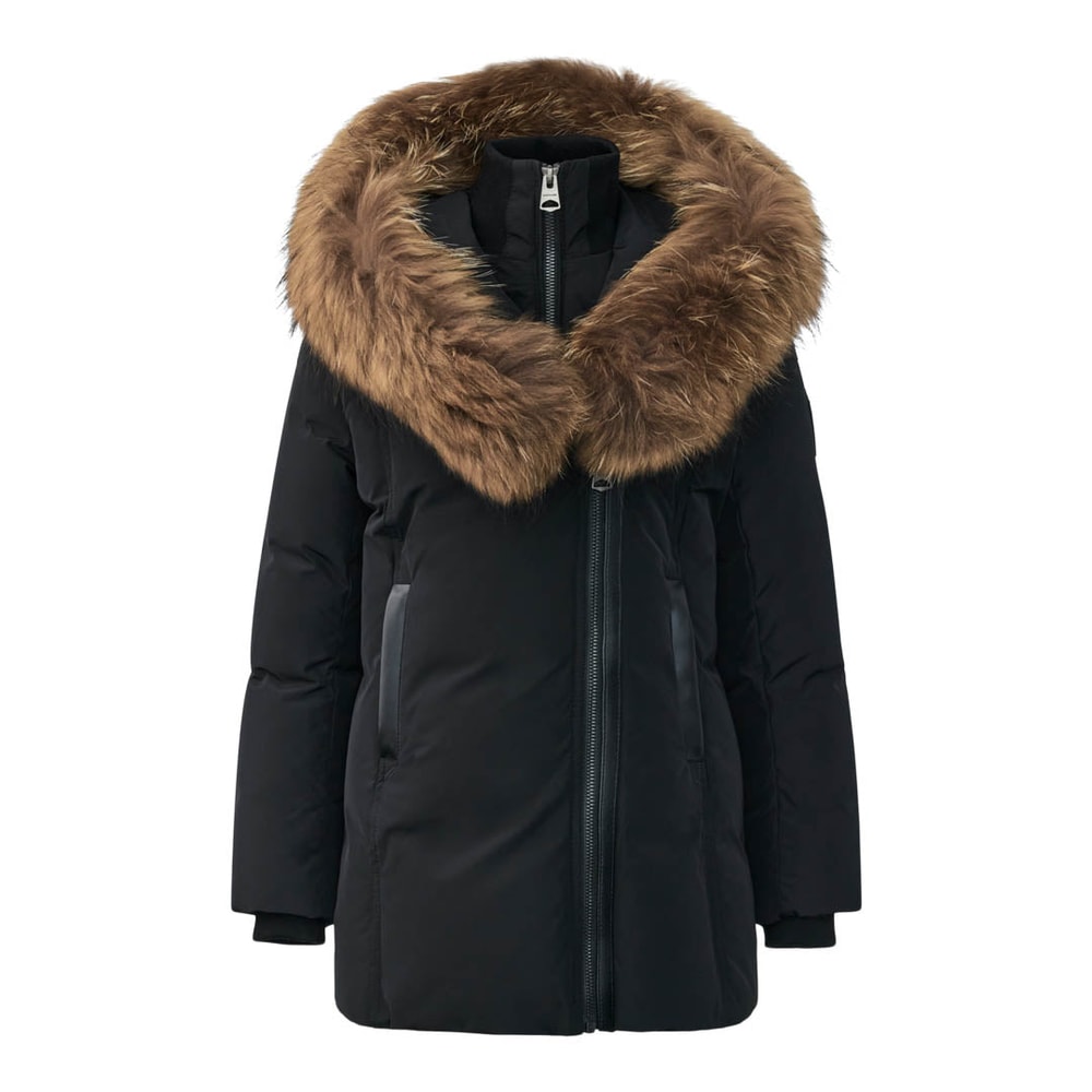 Mackage LEELEE-F Down coat with removable natural fur collar for Kids (8-14 years) Black