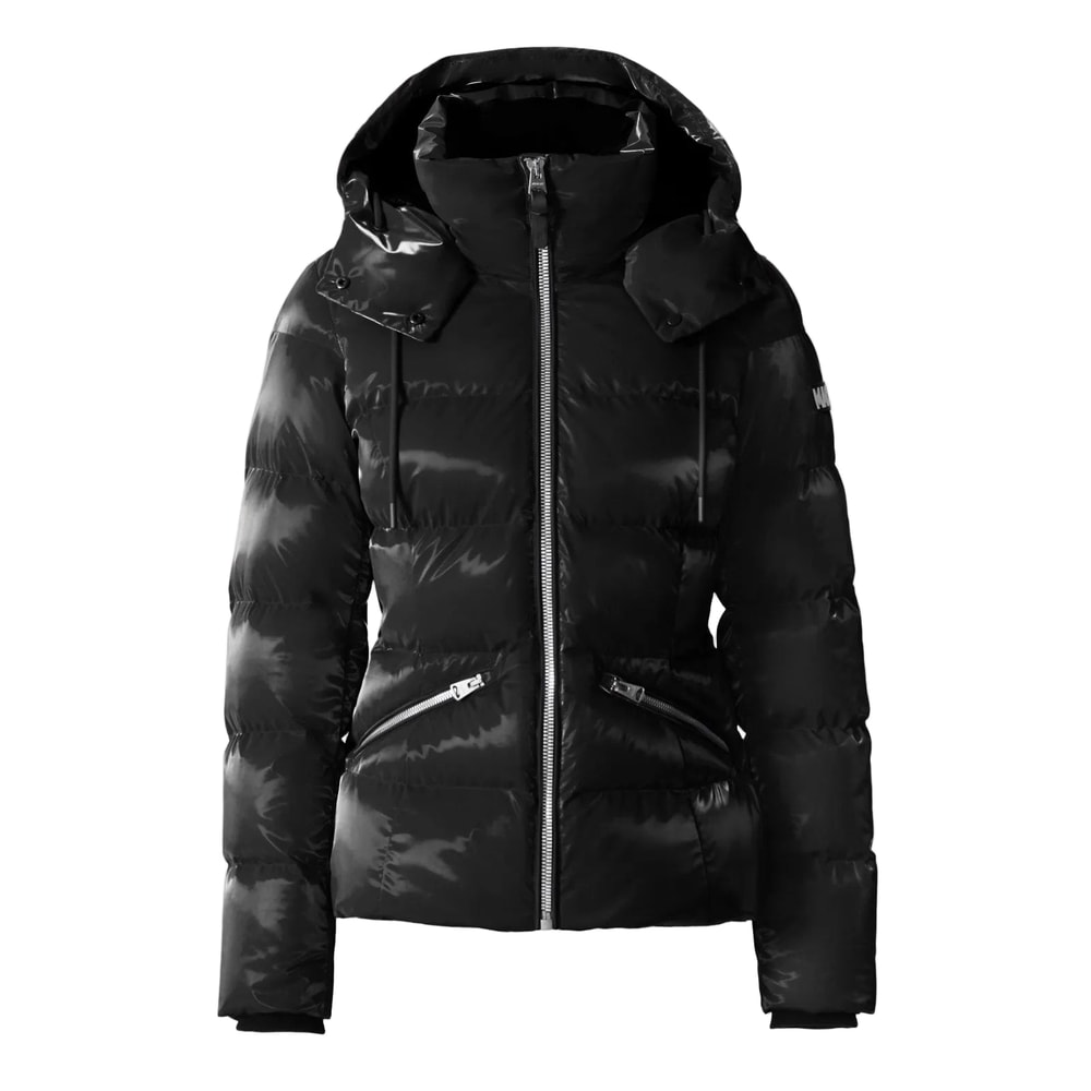 Mackage MADALYN-GLO High-Gloss Down Jacket With Removable Hood Black