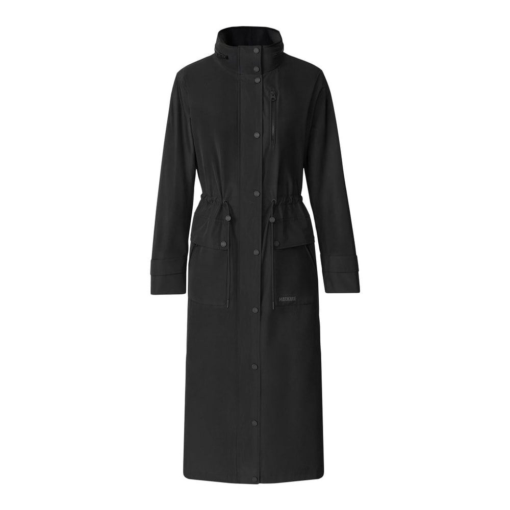 Mackage MAGDELENA Maxi-Length Rain Jacket Black