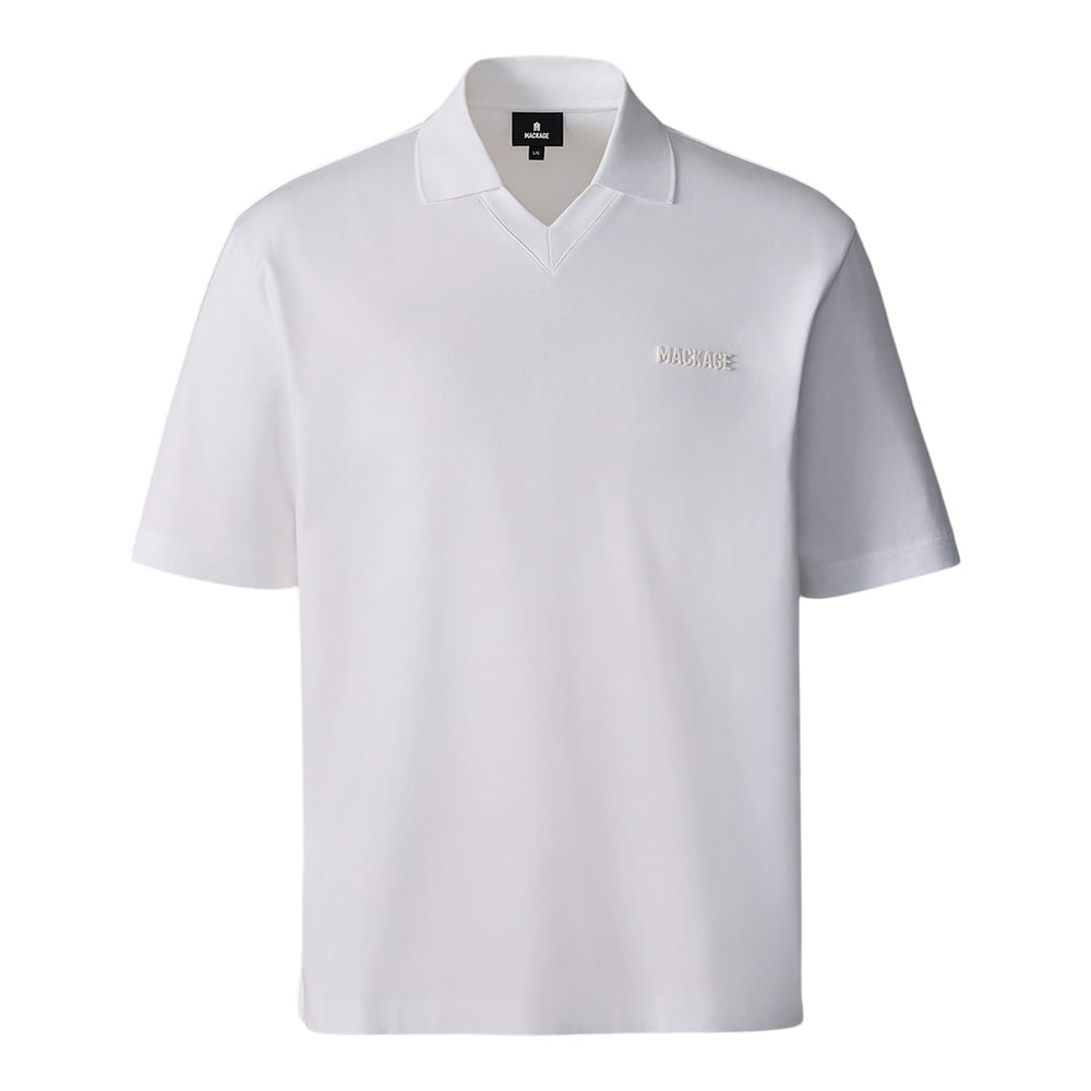Mackage MARCO Organic Cotton Polo White