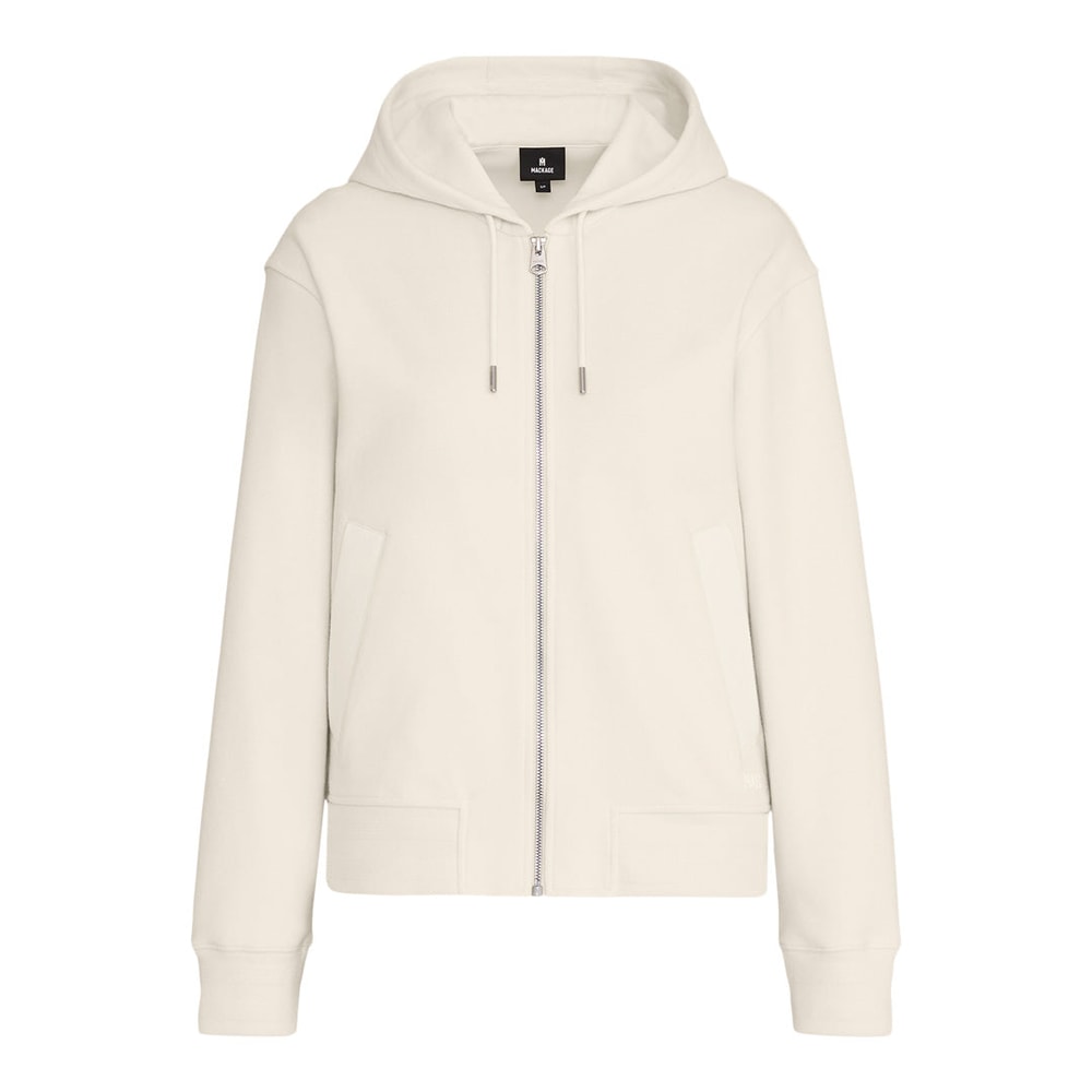 Mackage MATEA-K Brushed Knit Zip Hoodie Cream