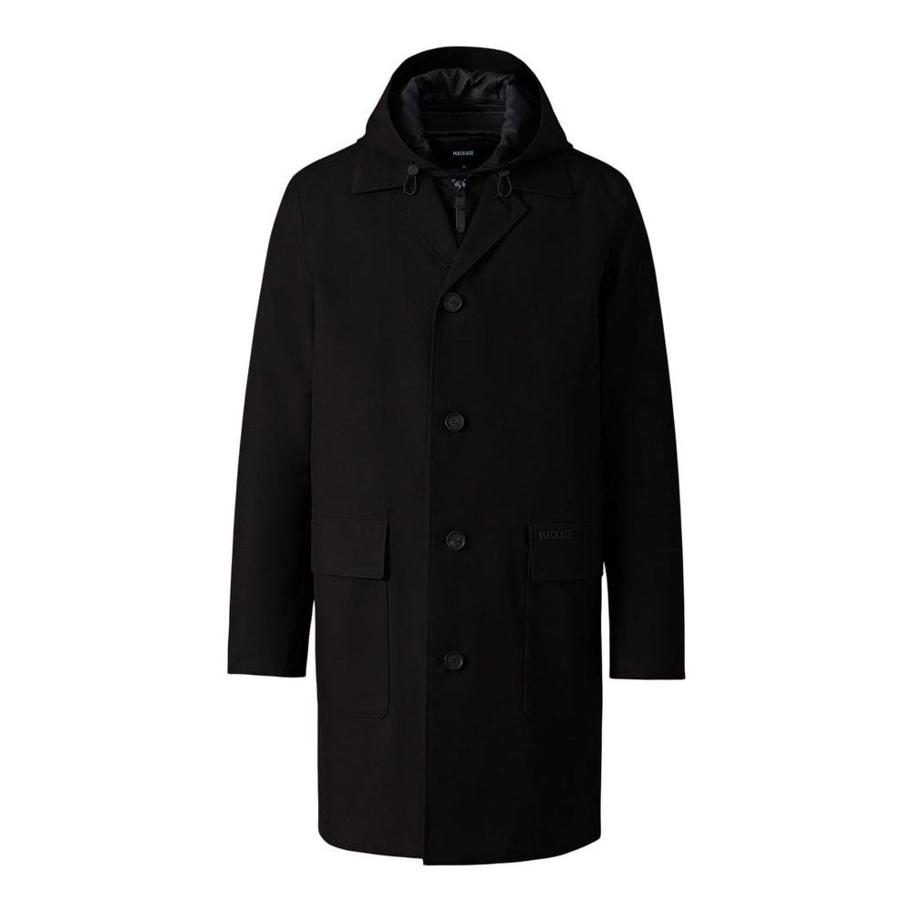 Mackage MATHIAS 3-in-1 Balmacaan Coat with Removable Down Liner Black