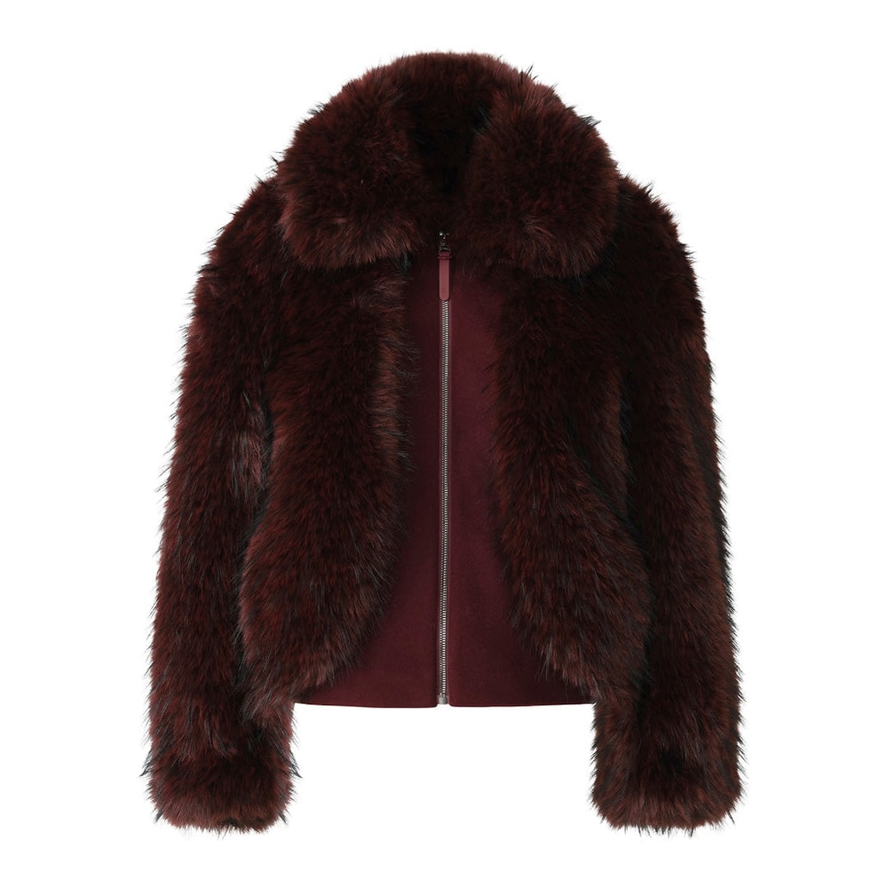Mackage NANNY Faux-fur jacket Black-Garnet
