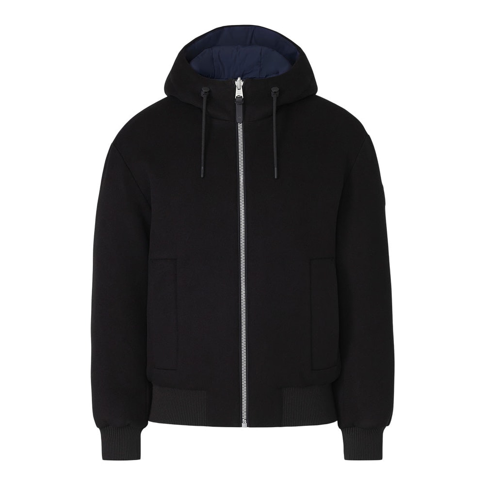 Mackage NIKO Reversible hooded wool down jacket Black-Marine Blue