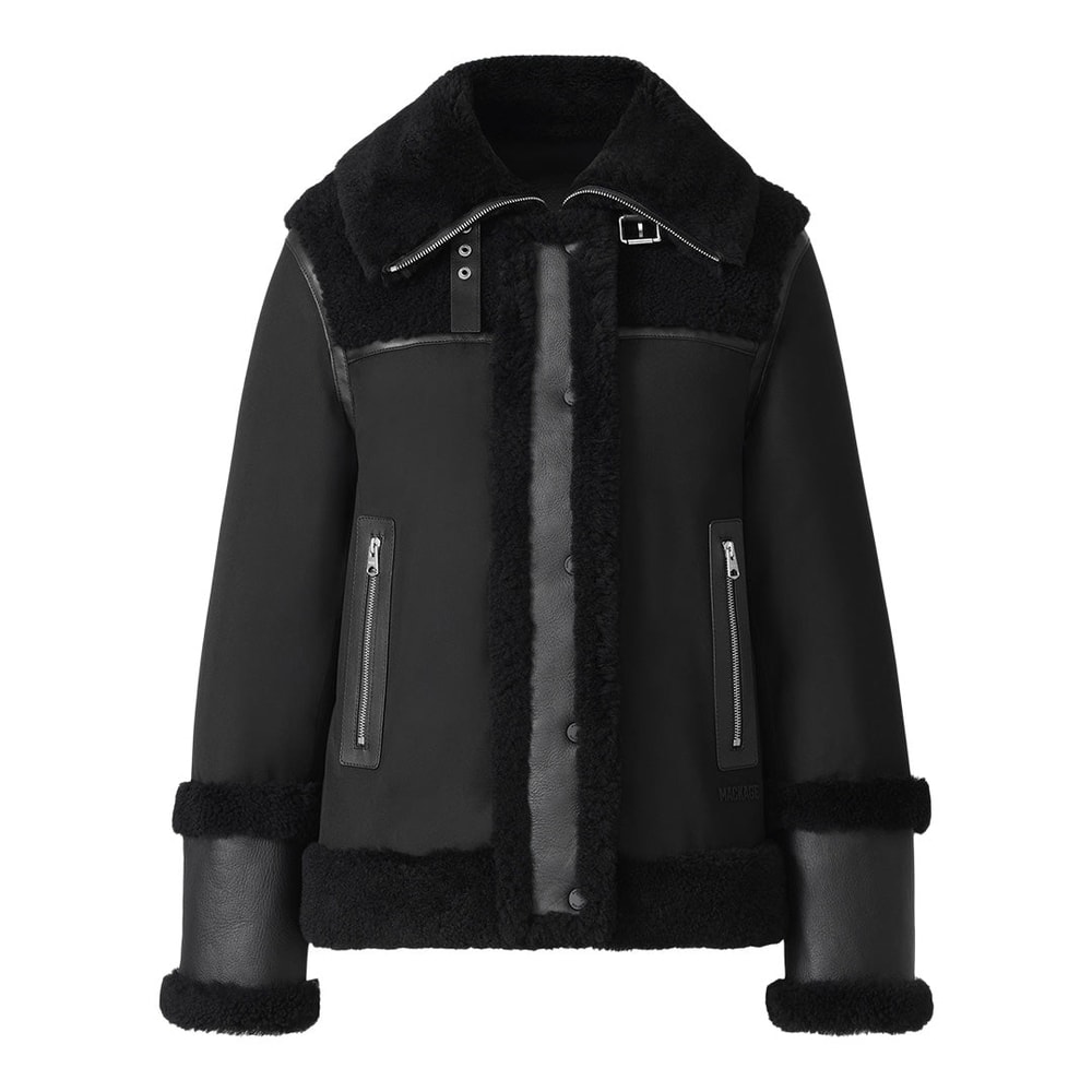 Mackage NIKOLINA mixed media jacket Black-Black