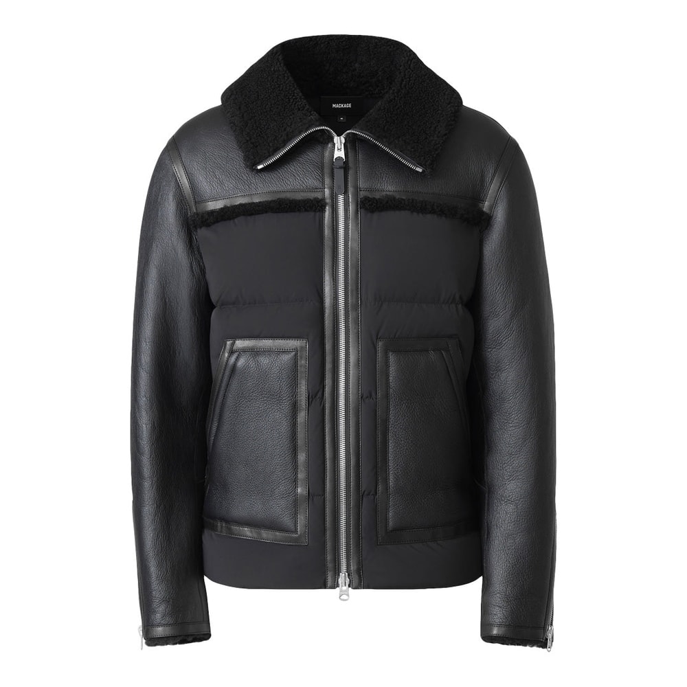 Mackage OVI mixed media jacket Black-Black