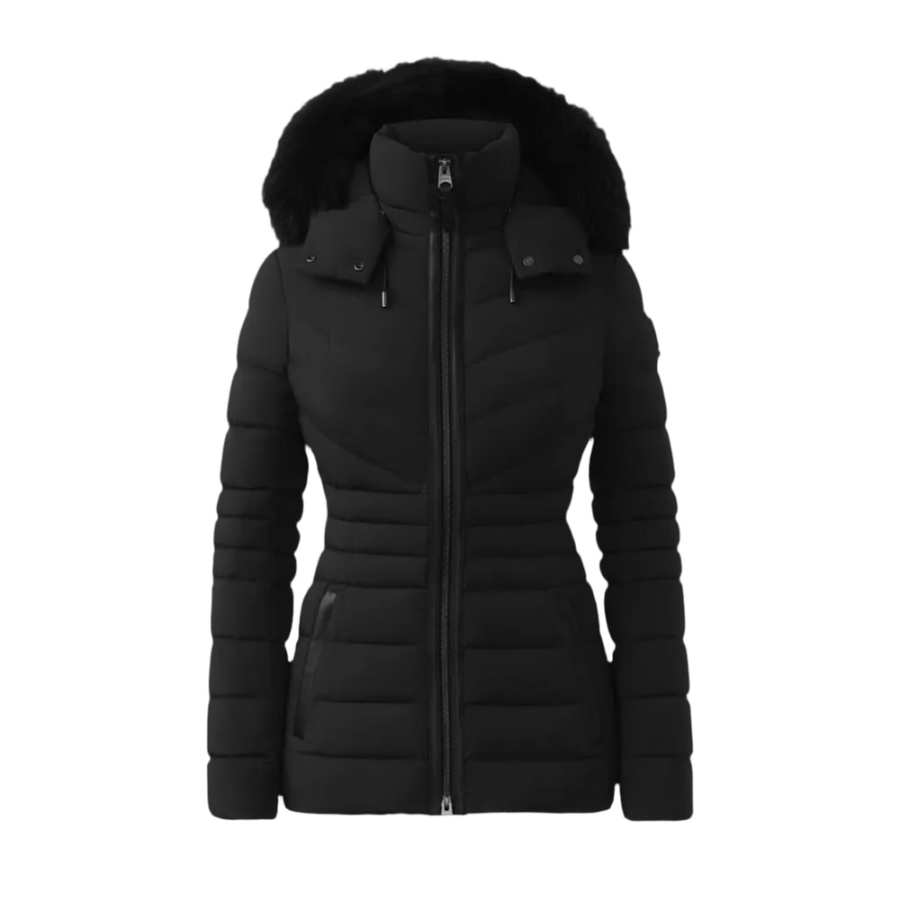 Mackage PATSY-SHZ Agile 360 down jacket with shearling Black