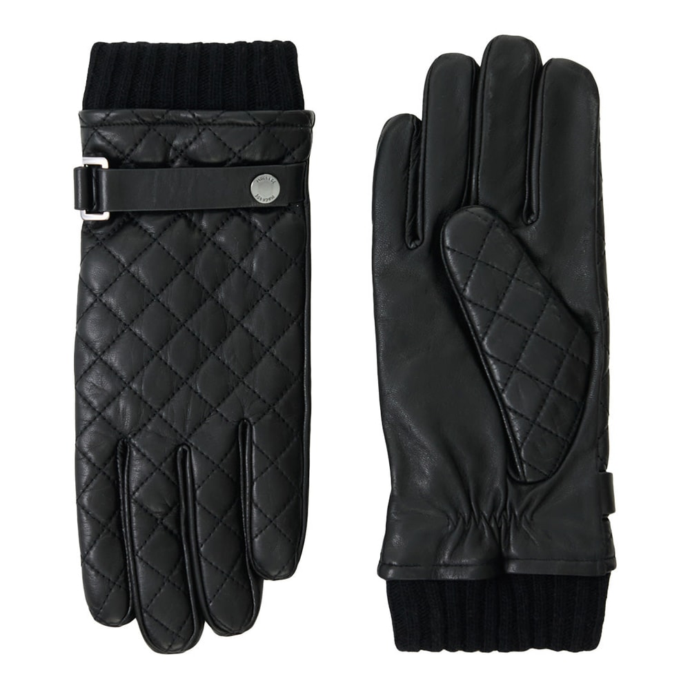 Mackage REEVE-Q Diamond Quilted Leather Gloves Black