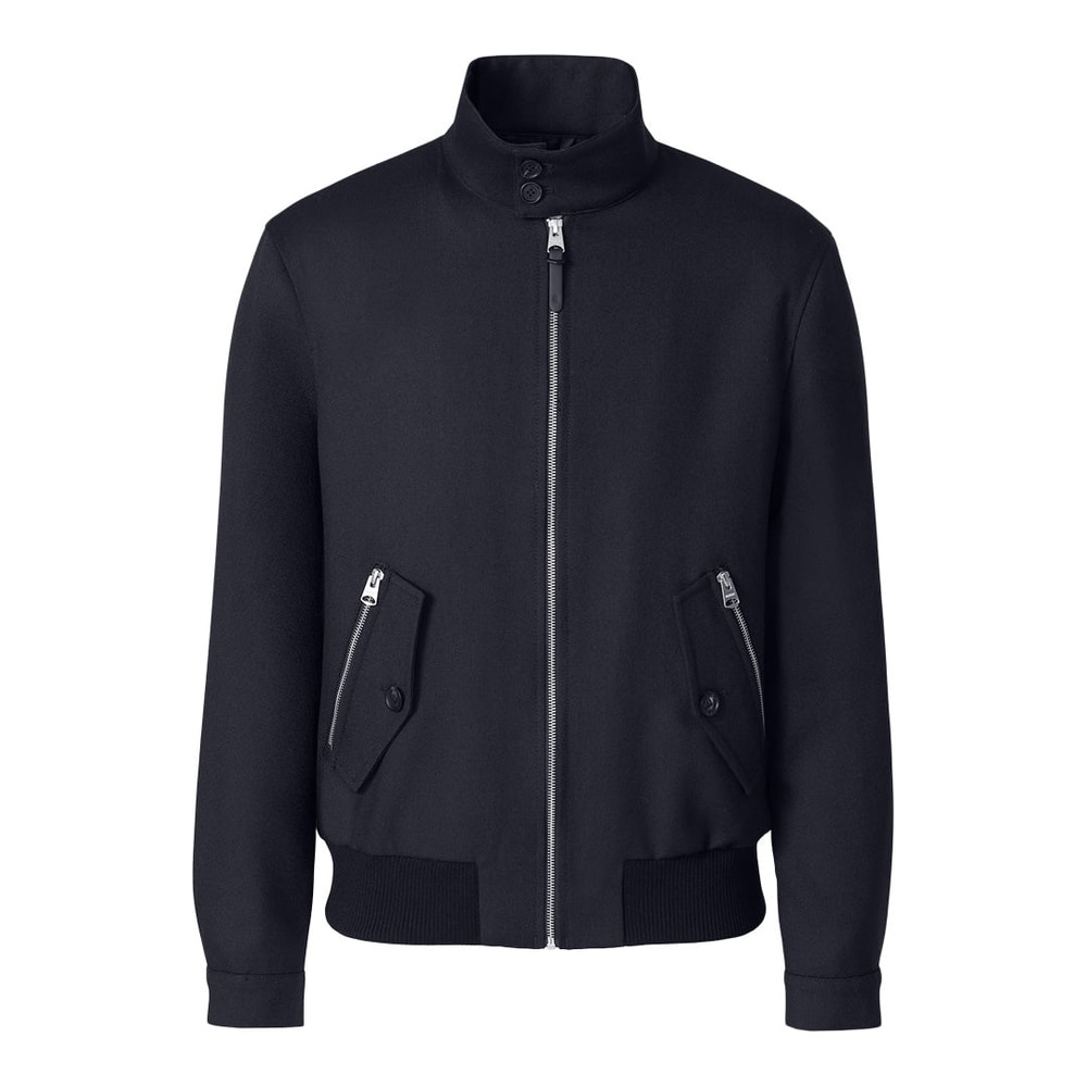 Mackage ROYCE Wool Gabardine Blouson Jacket Navy