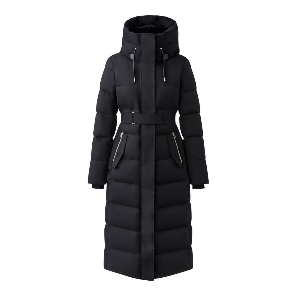 Mackage SHYLA-NF Long 2-in-1 down coat with removable bib Black