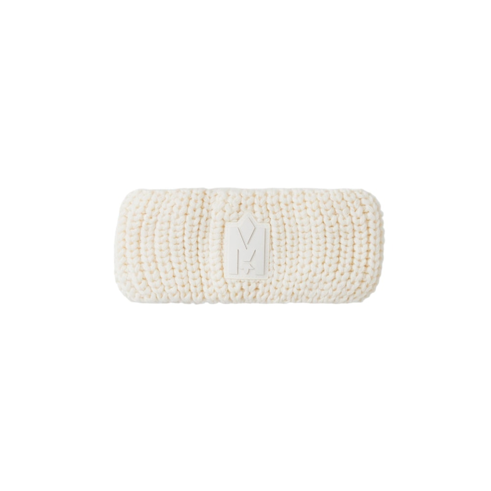 Mackage SIM-Z Rib knit merino wool headband Cream