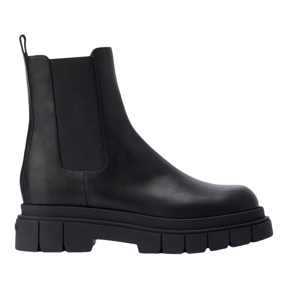 Mackage STORM-MU unlined lug sole Leather Chelsea boot for men Black