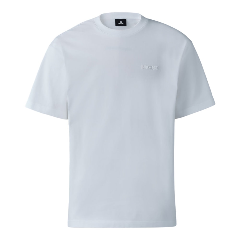 Mackage TEE-R Tee-shirt with MACKAGE silicone logo White