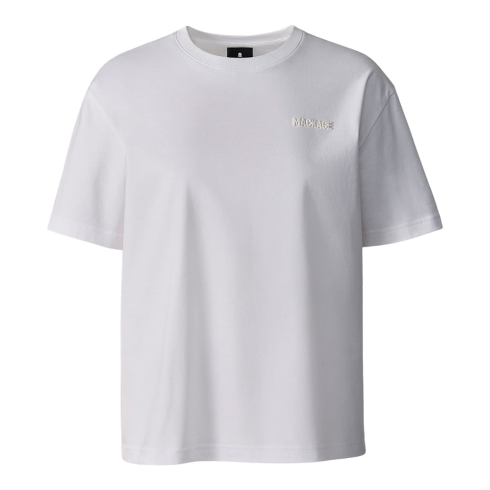 Mackage TEE-W T-shirt with Mackage silicone logo White