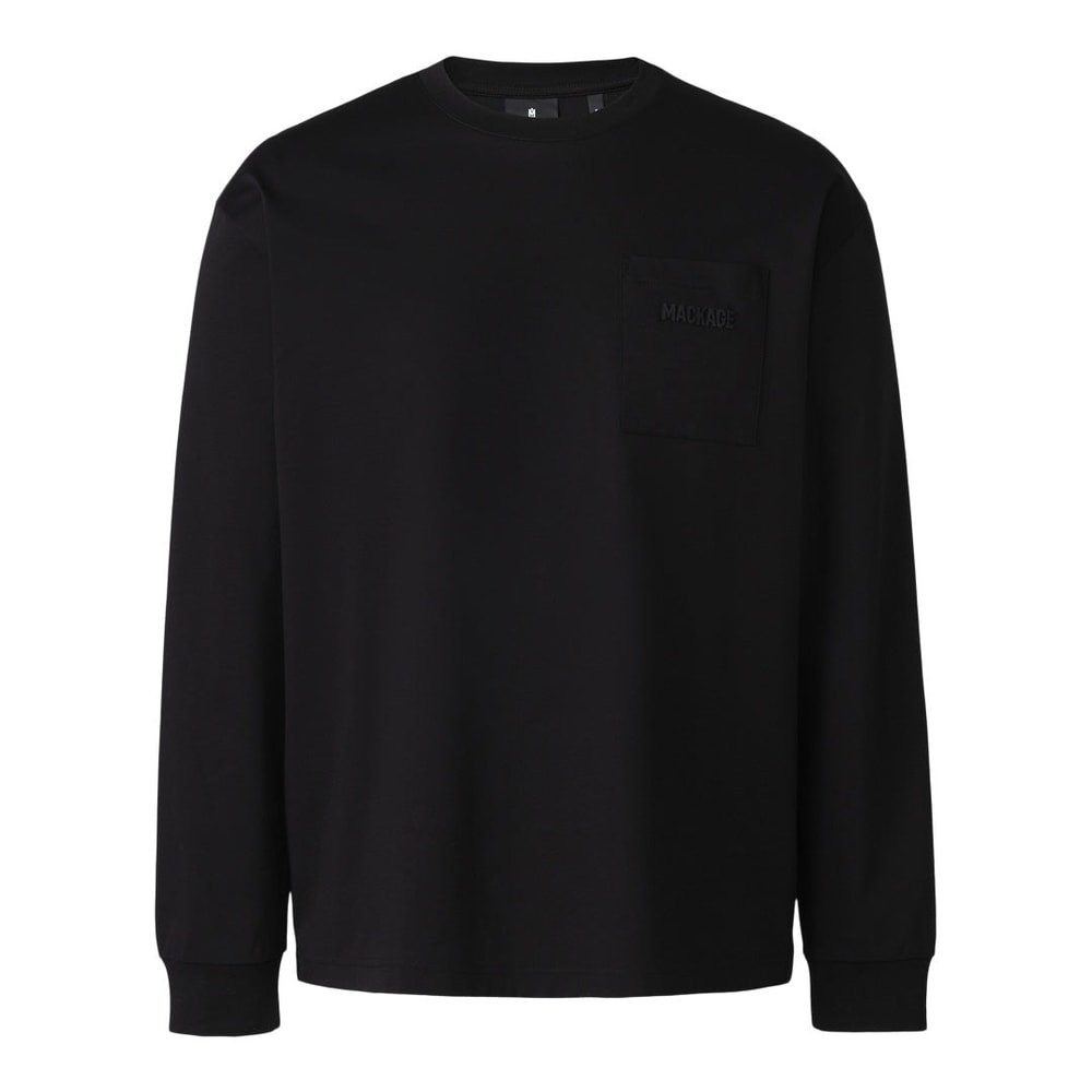 Mackage TREY Long sleeve crew neck t-shirt Black