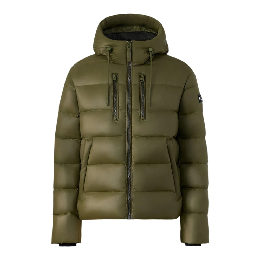 Mackage VICTOR-R Light Down Jacket with Storm Visor Hood Light Military