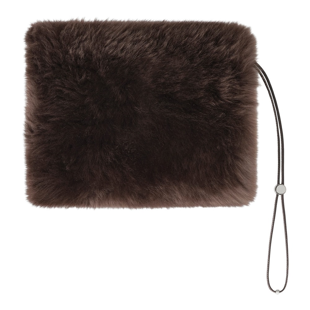 Mackage VIVERRA shearling pouch Coffee