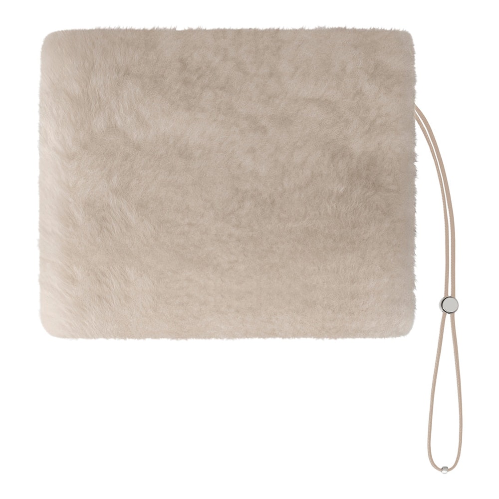 Mackage VIVERRA shearling pouch Off White