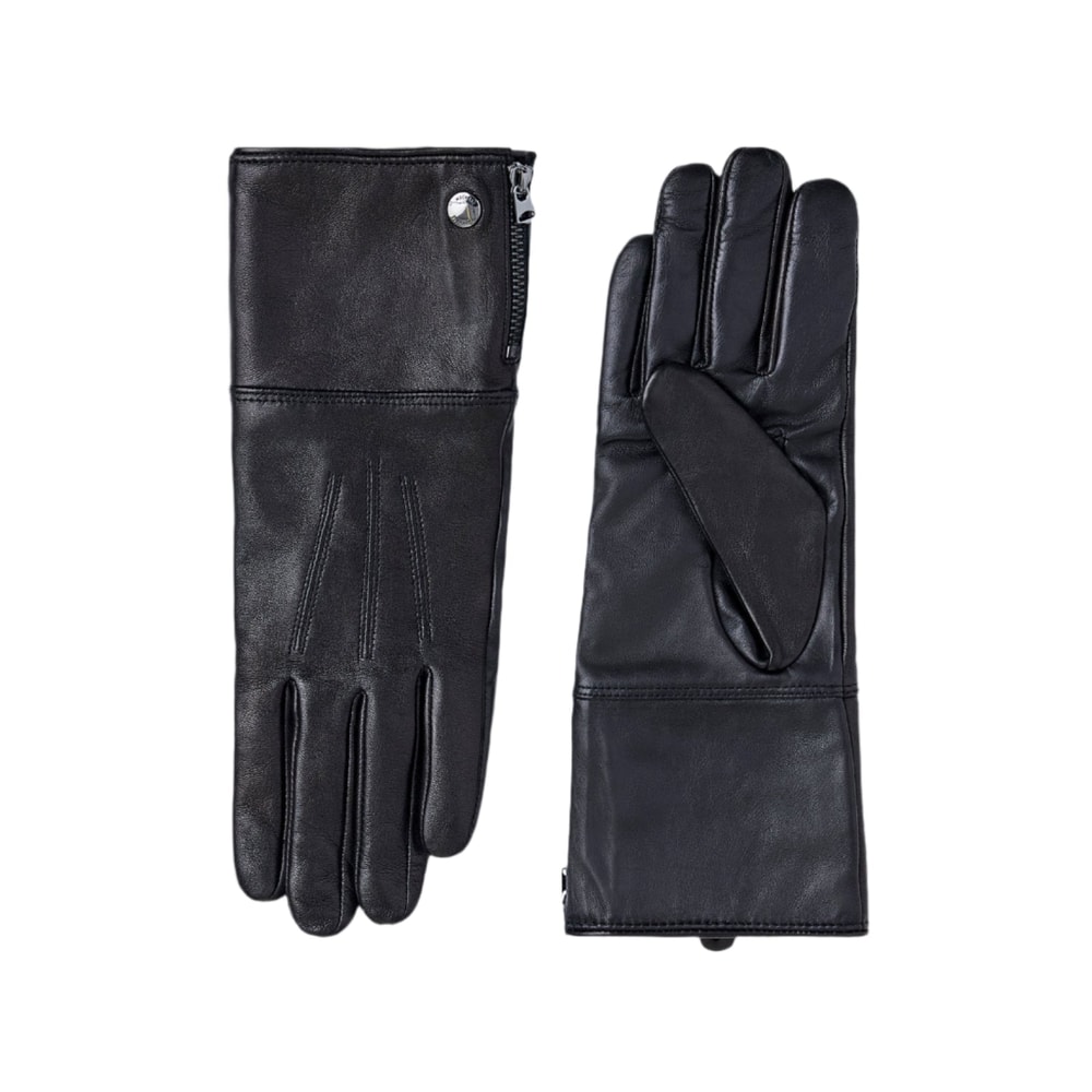 Mackage WILLIS (R)Leather glove with shearling cuff Black