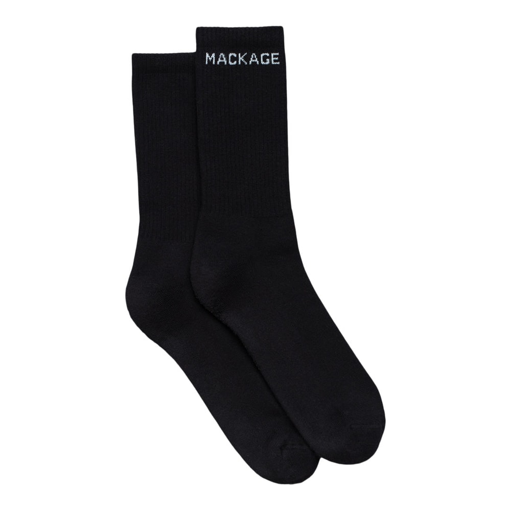 Mackage WOODS Stretch Cotton Logo Socks Black
