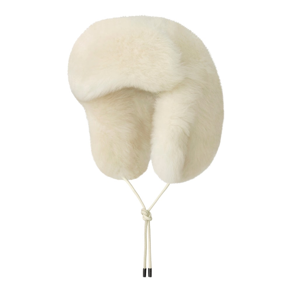 Mackage ZORICA shearling aviator hat Off White