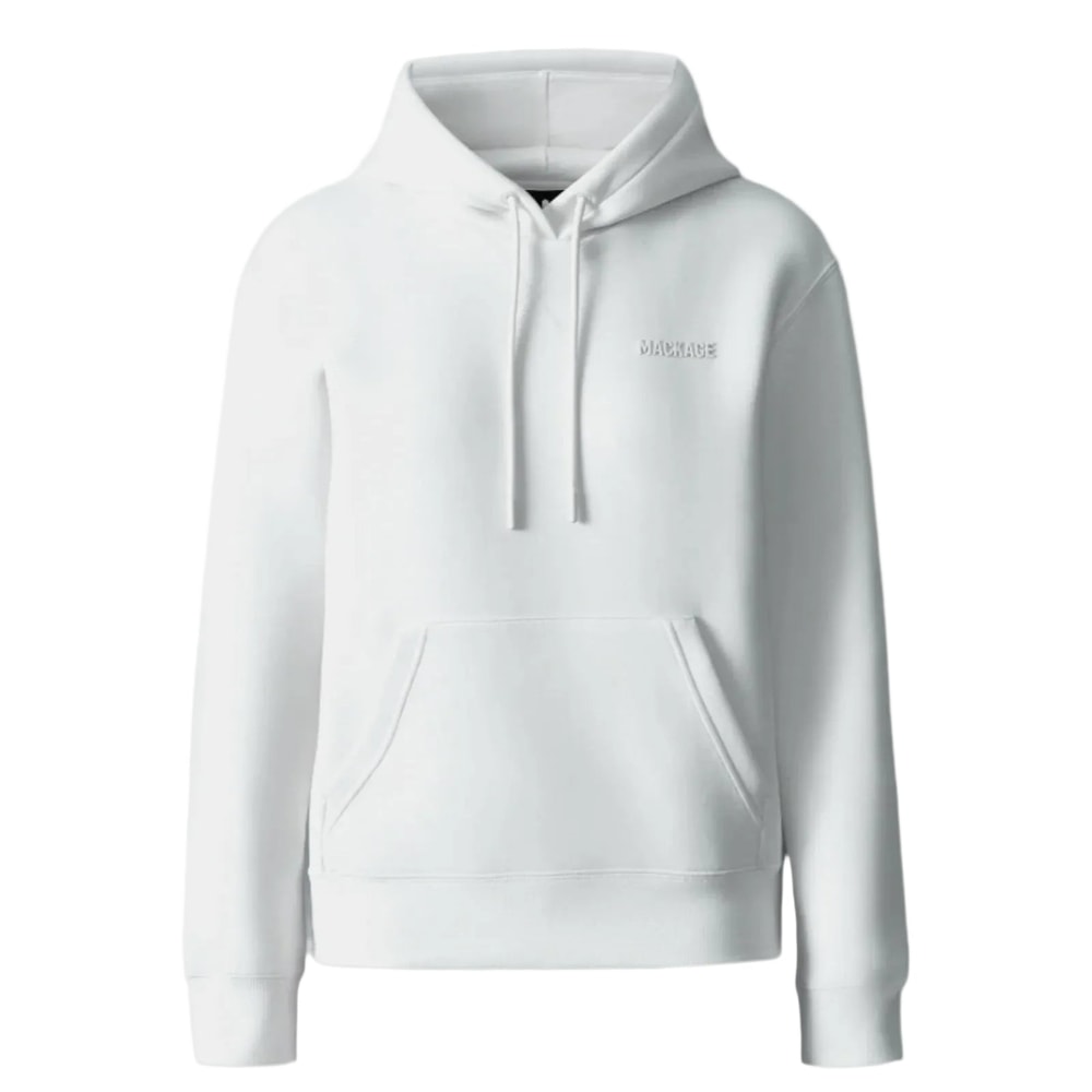 Mackage ZOSIA Double-Face Jersey Logo Hoodie Cream
