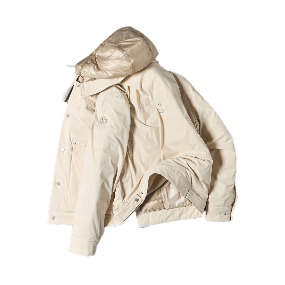 Moose Knuckles Brixton Down Trucker Jacket Alabaster