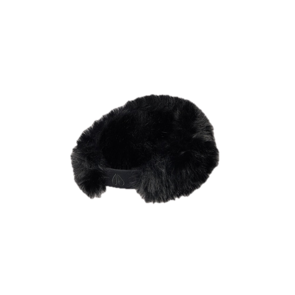 Moose Knuckles Bunny Faux Fur Headband Black