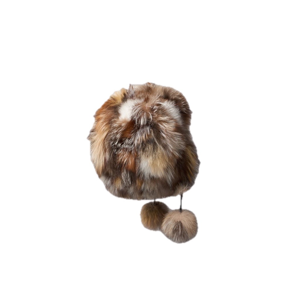 Moose Knuckles Fox Fur Trapper Hat Patchwork