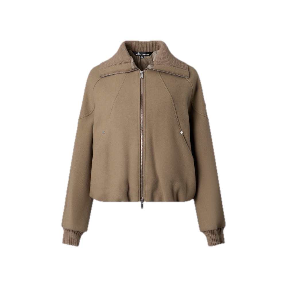 Moose Knuckles Grid 3-In-1 Wool Bomber Jacket Ashen