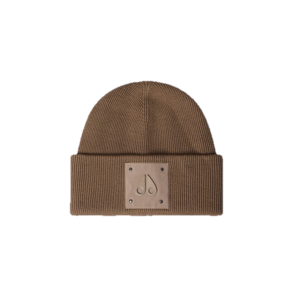 Moose Knuckles Logo Icon Wool Beanie Ashen