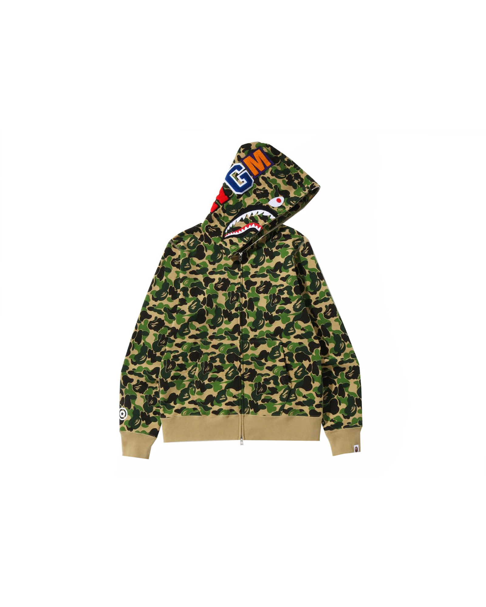 BAPE ABC Camo Shark Full Zip Hoodie Green
